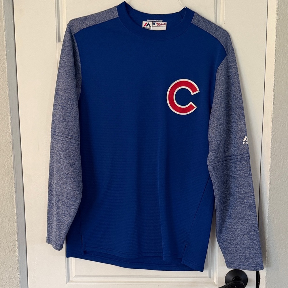 Majestic Chicago Cubs Blue Long Sleeve Shirt